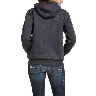 Ariat Rebar All-Weather Koyu Gri Kapşonlu Sweatshirt Bayan (12108-105)